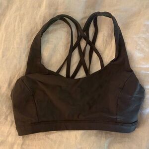 Lululemon Dark Green Strappy Sports Bra
